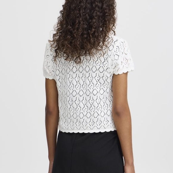 ICHI Ihdotties Crochet Cardigan White S - Picture 2 of 15